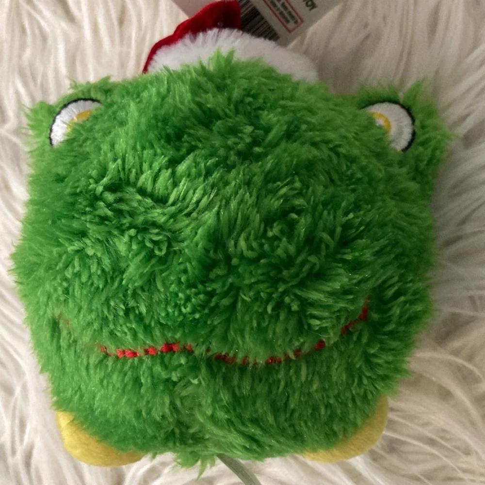 Pet Factory Holiday Squeaky Dog Toy Ball Frog Plush Ball